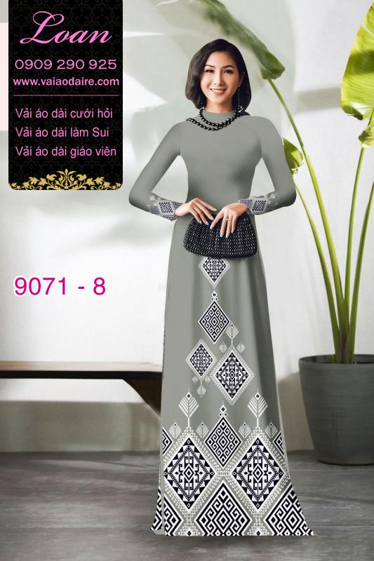 Vải áo dài hoa văn hình thoi