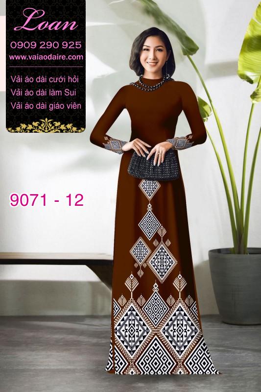 Vải áo dài hoa văn hình thoi