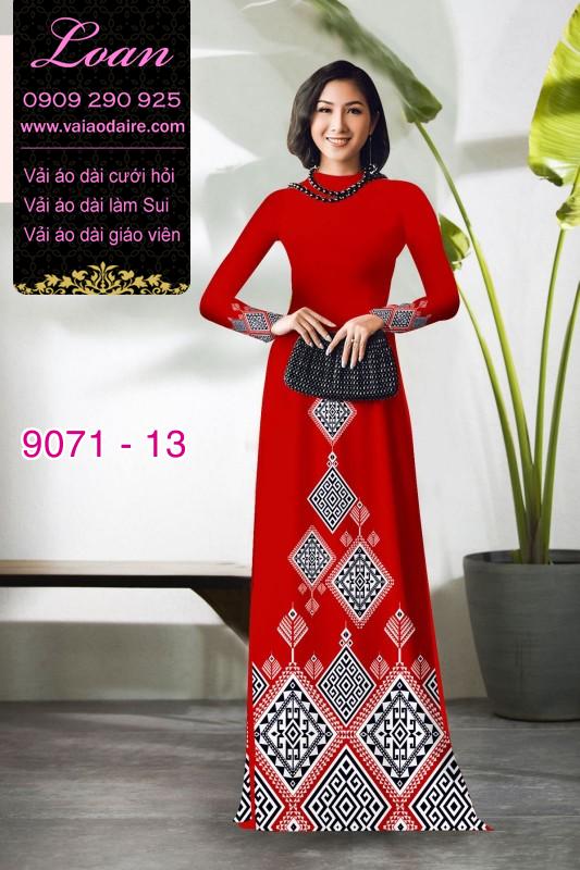 Vải áo dài hoa văn hình thoi