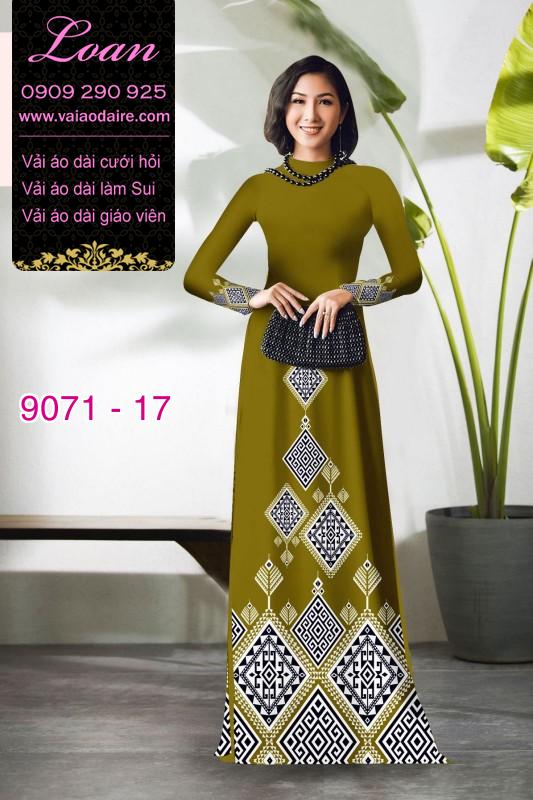 Vải áo dài hoa văn hình thoi