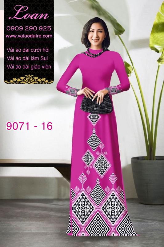 Vải áo dài hoa văn hình thoi