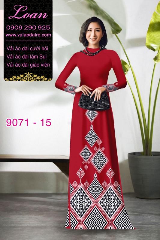 Vải áo dài hoa văn hình thoi