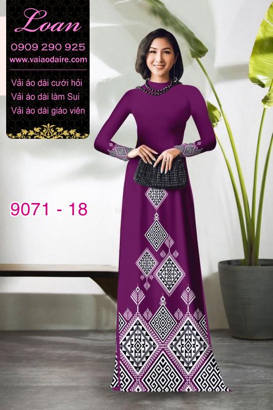 Vải áo dài hoa văn hình thoi