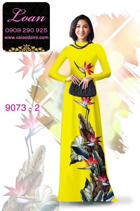 Vải áo dài hoa 3D Vải áo dài hoa 3D