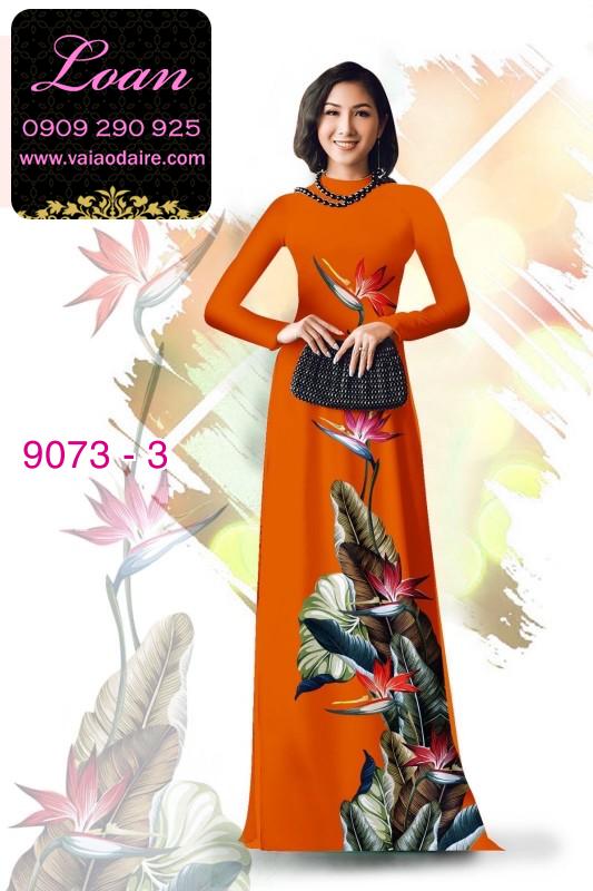Vải áo dài hoa 3D Vải áo dài hoa 3D