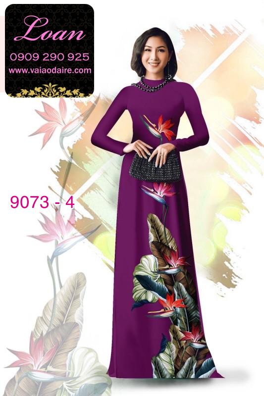 Vải áo dài hoa 3D Vải áo dài hoa 3D