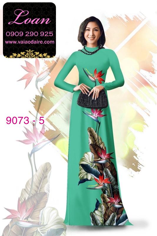 Vải áo dài hoa 3D Vải áo dài hoa 3D