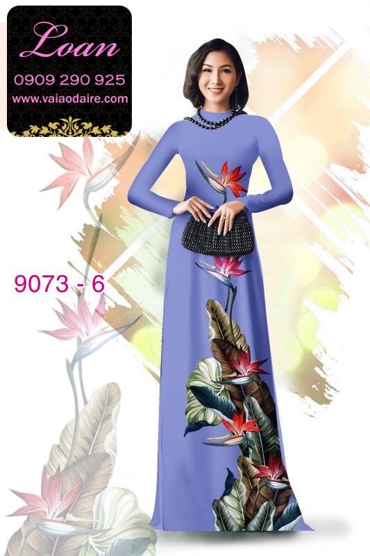 Vải áo dài hoa 3D Vải áo dài hoa 3D
