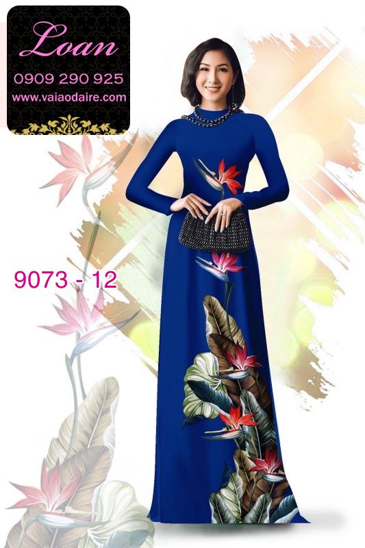 Vải áo dài hoa 3D Vải áo dài hoa 3D
