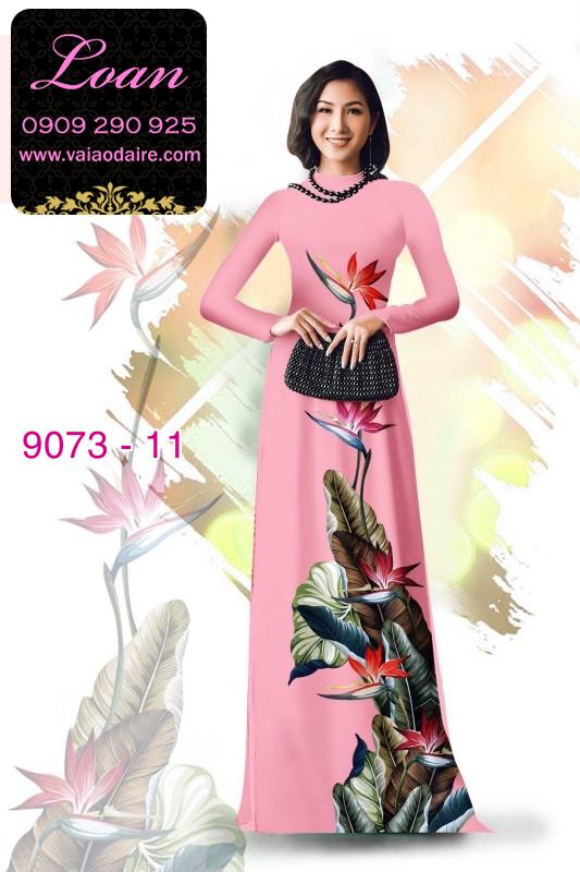 Vải áo dài hoa 3D Vải áo dài hoa 3D