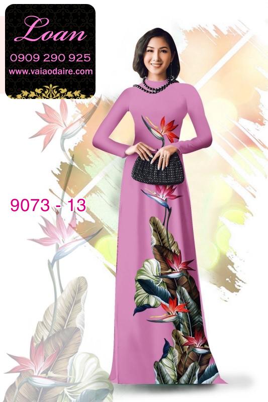 Vải áo dài hoa 3D Vải áo dài hoa 3D