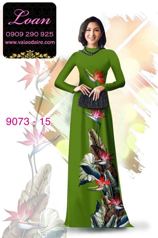 Vải áo dài hoa 3D Vải áo dài hoa 3D
