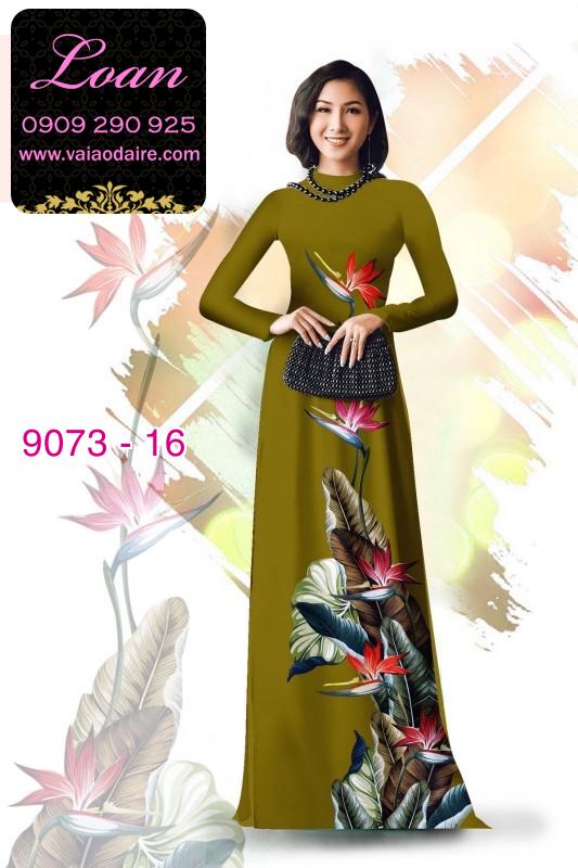 Vải áo dài hoa 3D Vải áo dài hoa 3D
