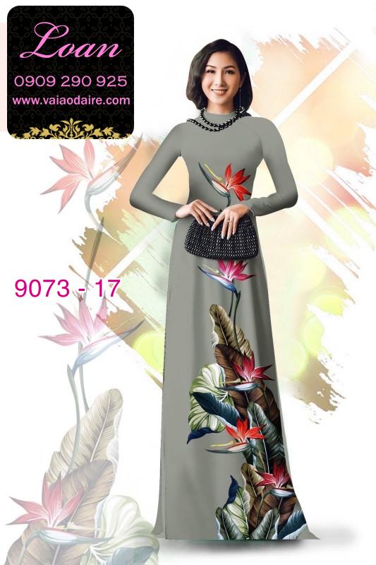 Vải áo dài hoa 3D Vải áo dài hoa 3D