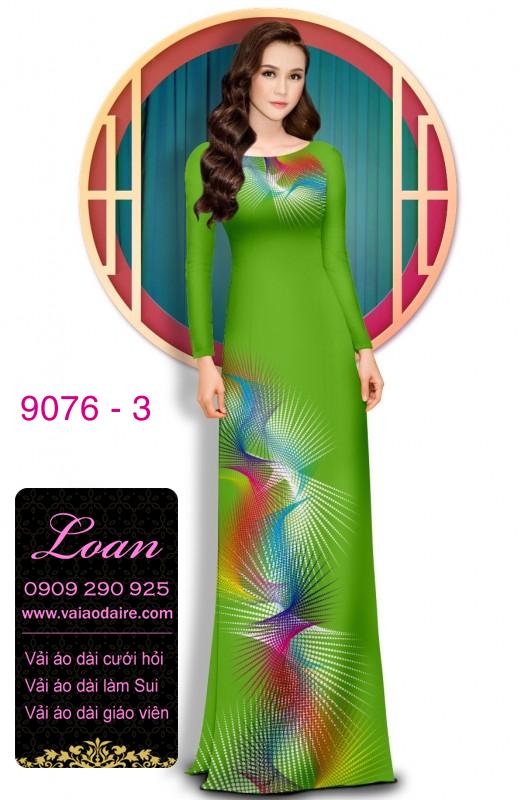 Vải áo dài hoa 3D