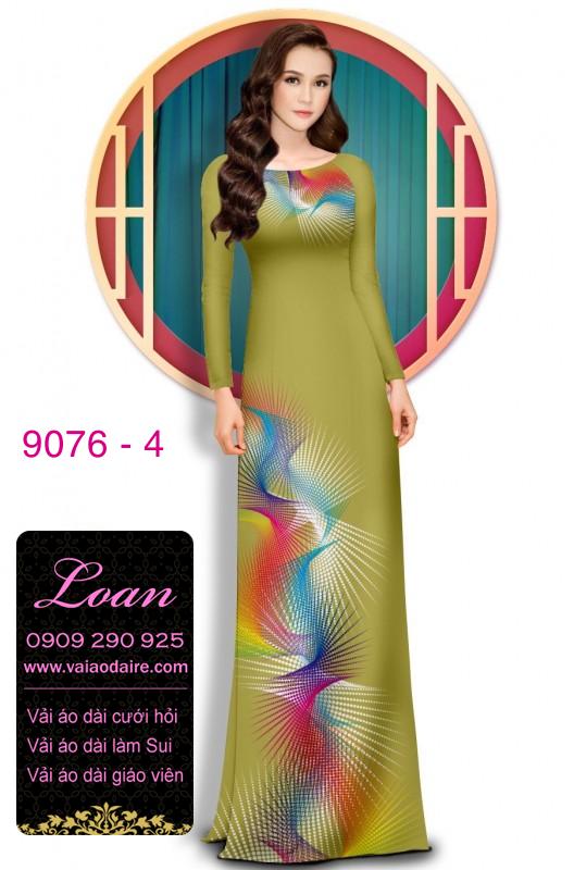 Vải áo dài hoa 3D
