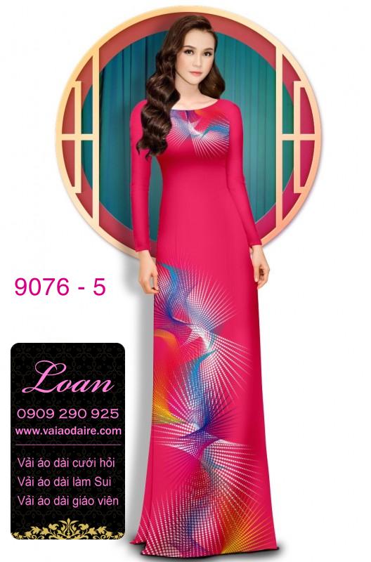 Vải áo dài hoa 3D