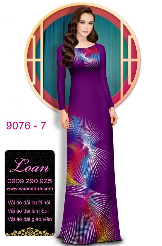 Vải áo dài hoa 3D