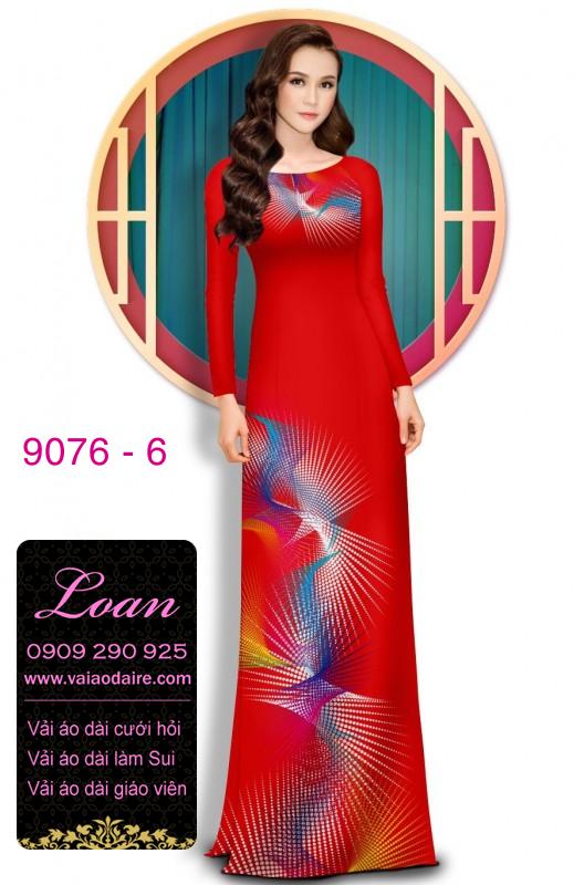 Vải áo dài hoa 3D