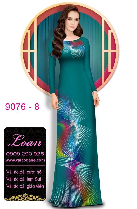 Vải áo dài hoa 3D