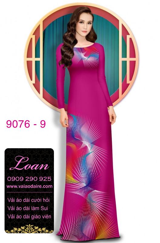 Vải áo dài hoa 3D