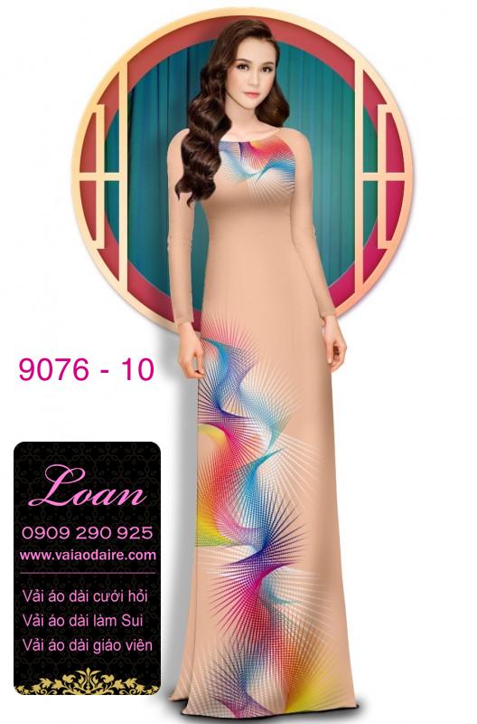 Vải áo dài hoa 3D
