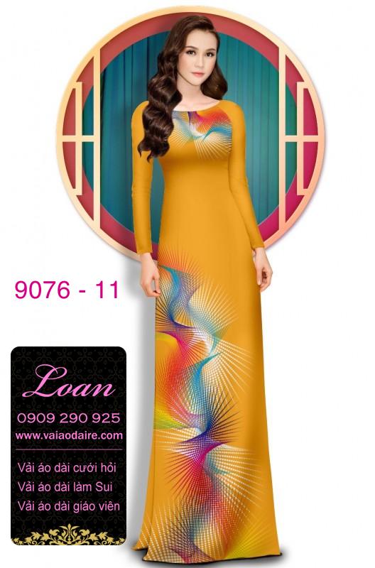 Vải áo dài hoa 3D