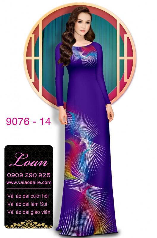 Vải áo dài hoa 3D