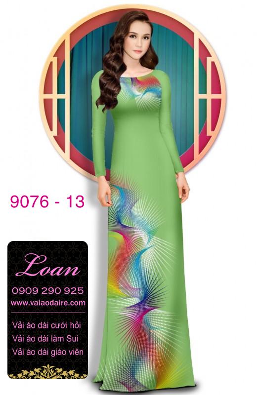 Vải áo dài hoa 3D