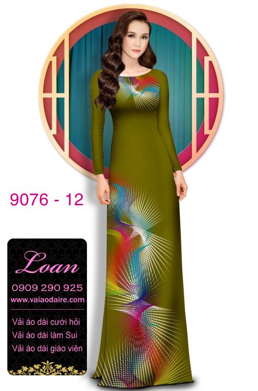 Vải áo dài hoa 3D