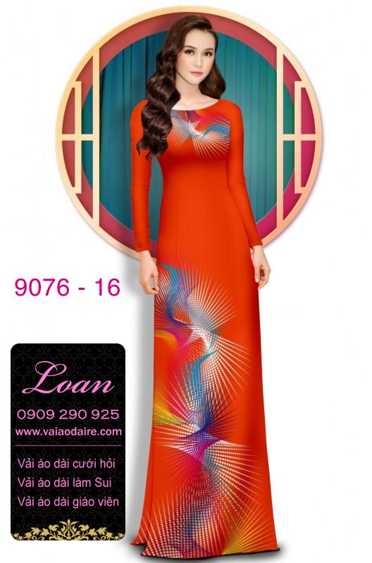 Vải áo dài hoa 3D