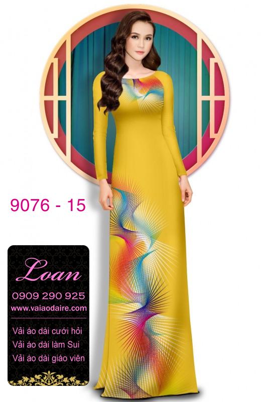 Vải áo dài hoa 3D