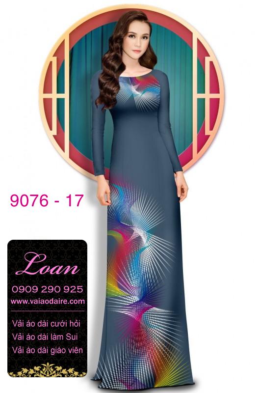 Vải áo dài hoa 3D