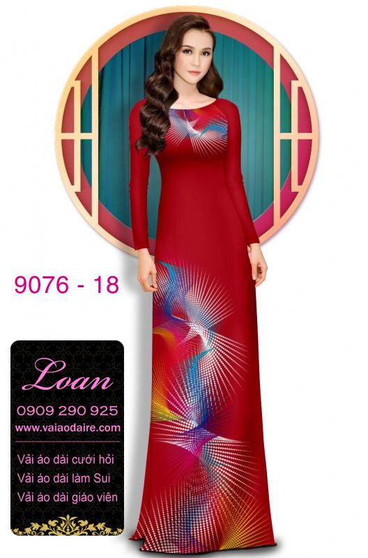 Vải áo dài hoa 3D
