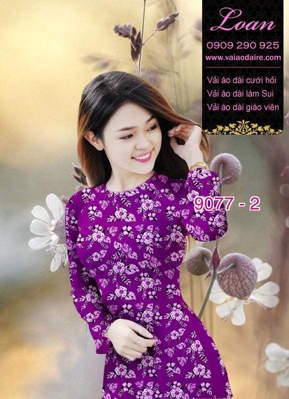 Vải áo dài hoa nhí