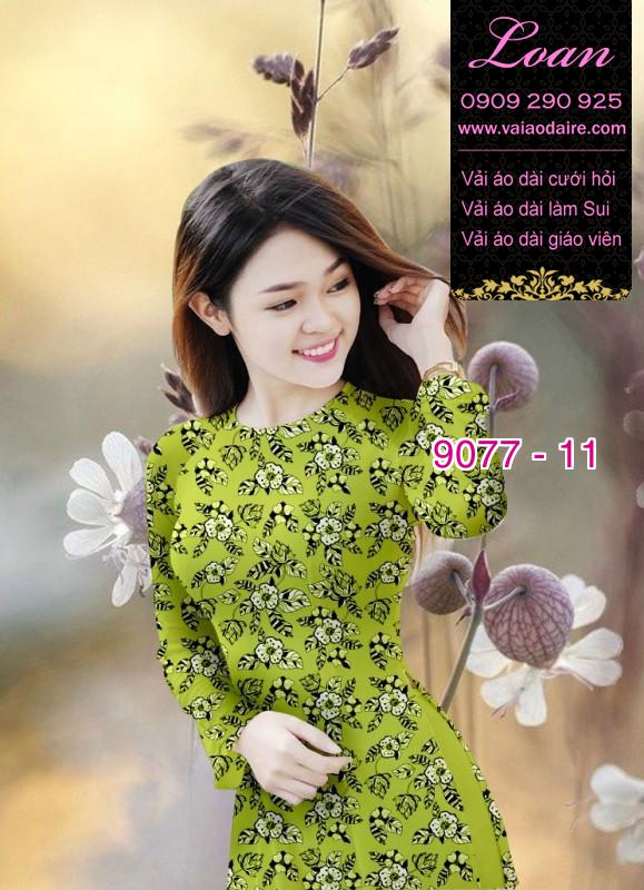 Vải áo dài hoa nhí