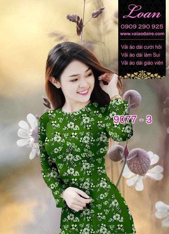 Vải áo dài hoa nhí
