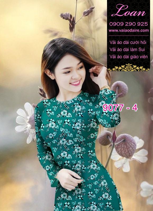 Vải áo dài hoa nhí