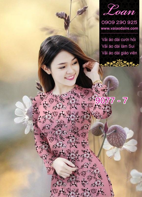 Vải áo dài hoa nhí