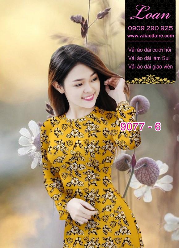 Vải áo dài hoa nhí
