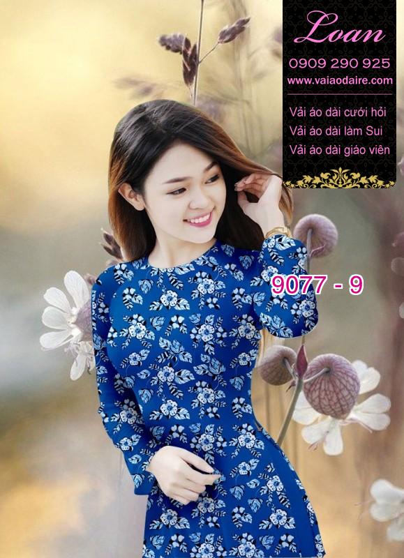 Vải áo dài hoa nhí