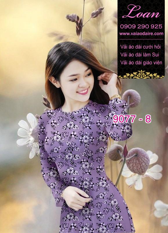 Vải áo dài hoa nhí