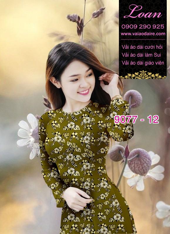Vải áo dài hoa nhí