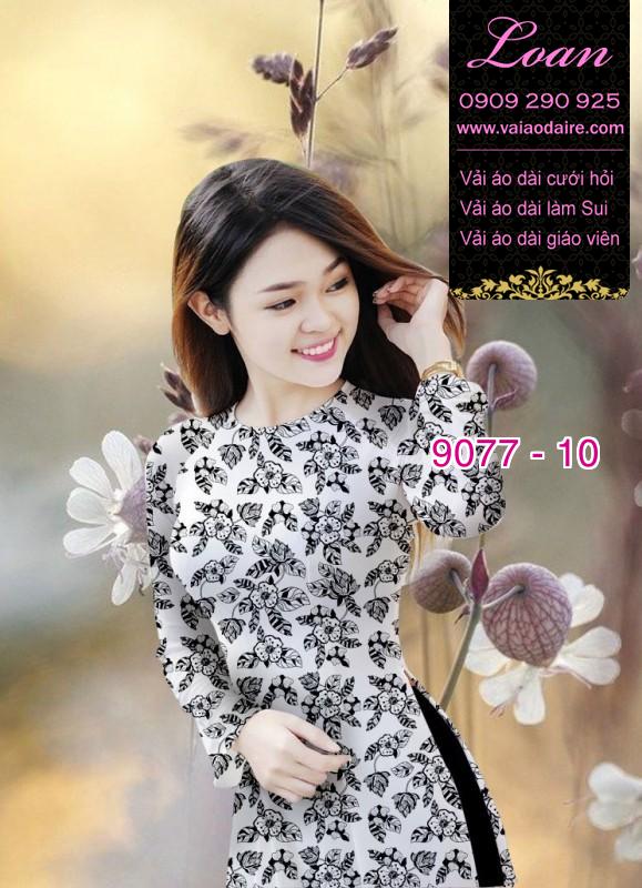 Vải áo dài hoa nhí