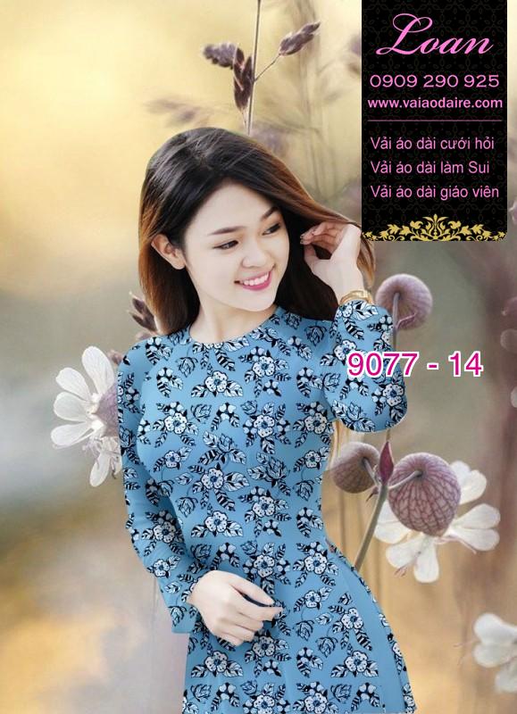 Vải áo dài hoa nhí