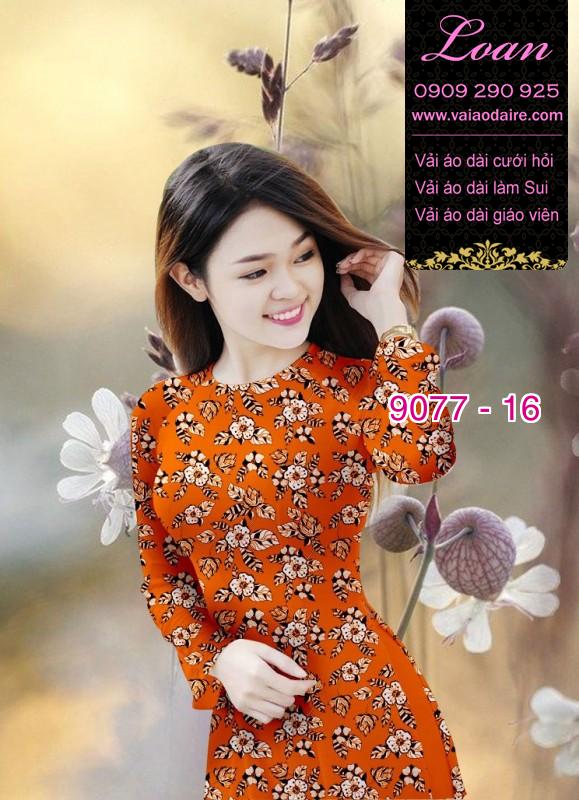 Vải áo dài hoa nhí