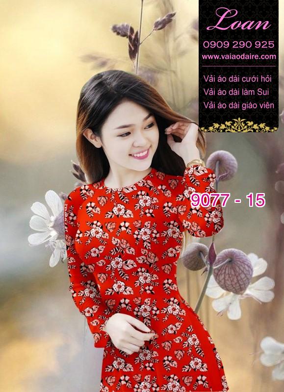 Vải áo dài hoa nhí