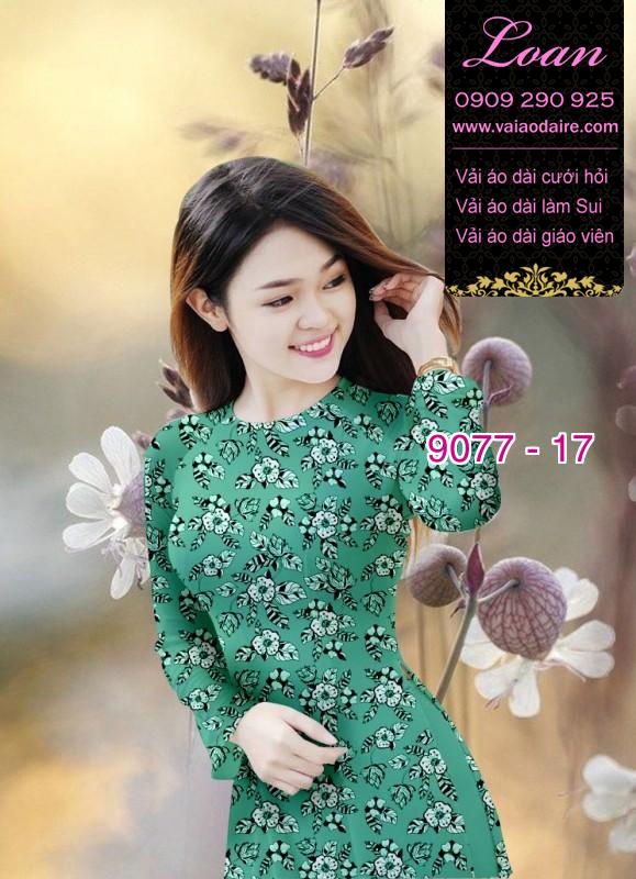 Vải áo dài hoa nhí
