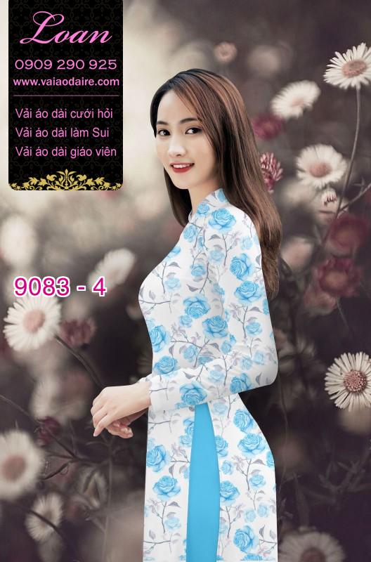 Vải áo dài hoa Hồng