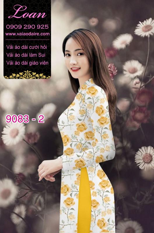 Vải áo dài hoa Hồng